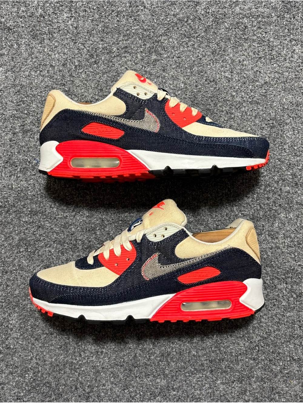 Size 8 - Nike Air Max 90 x Denham 2020 Infrared Denim CU1646-400 Men's - Picture 7 of 14